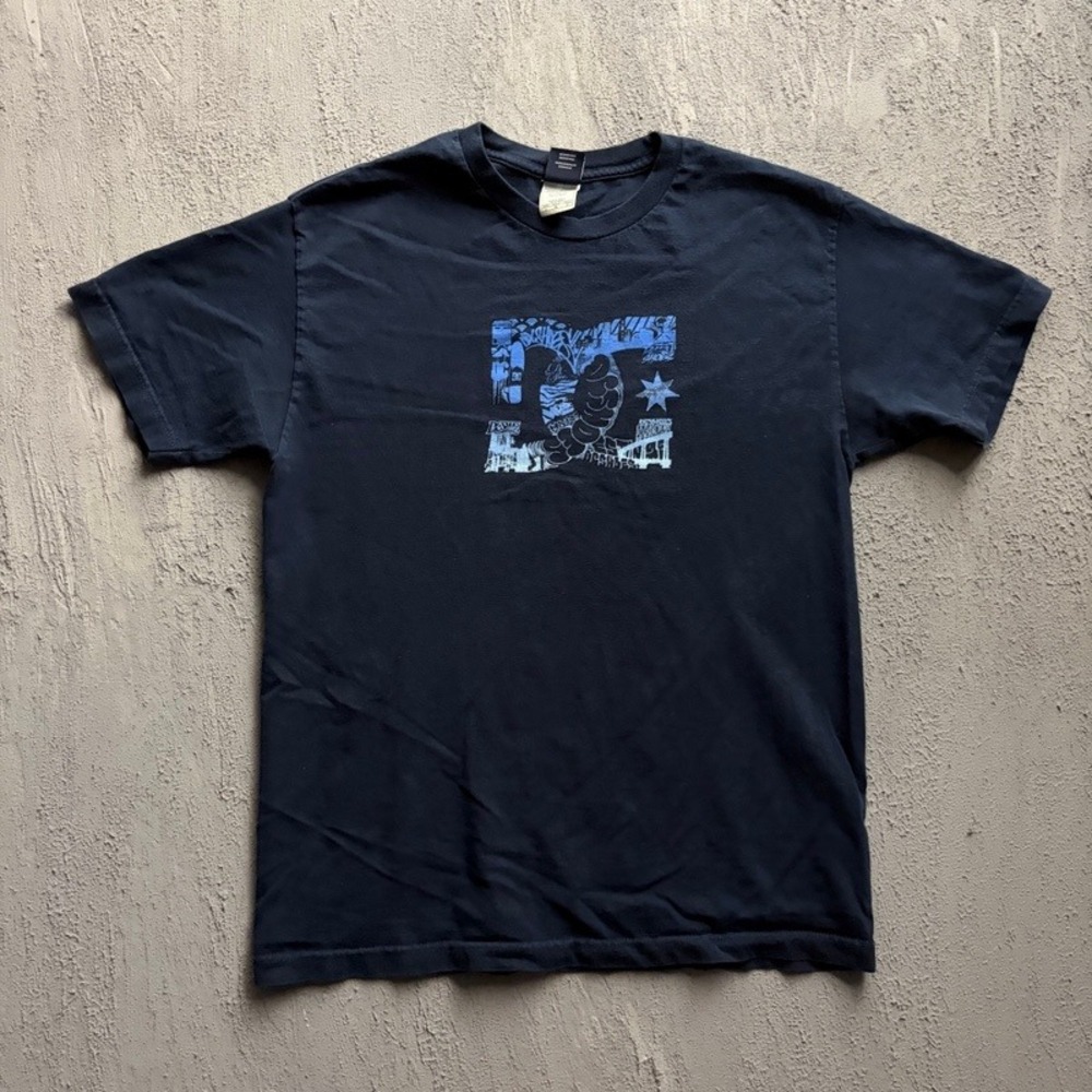 Vintage DC Shoes Shirt Large Blue 2000s Y2K Skater Streetwear